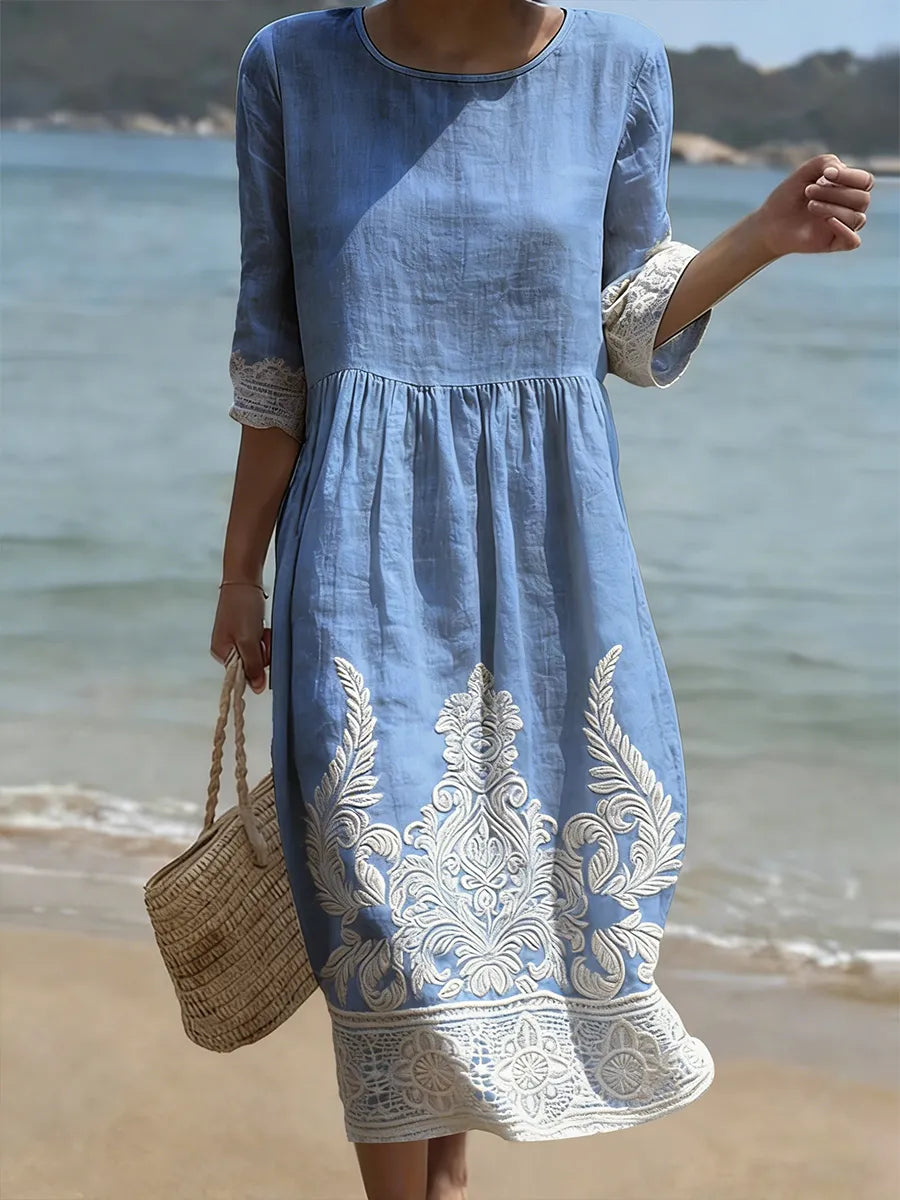 Ambar | Elegant Floral Midi Dress