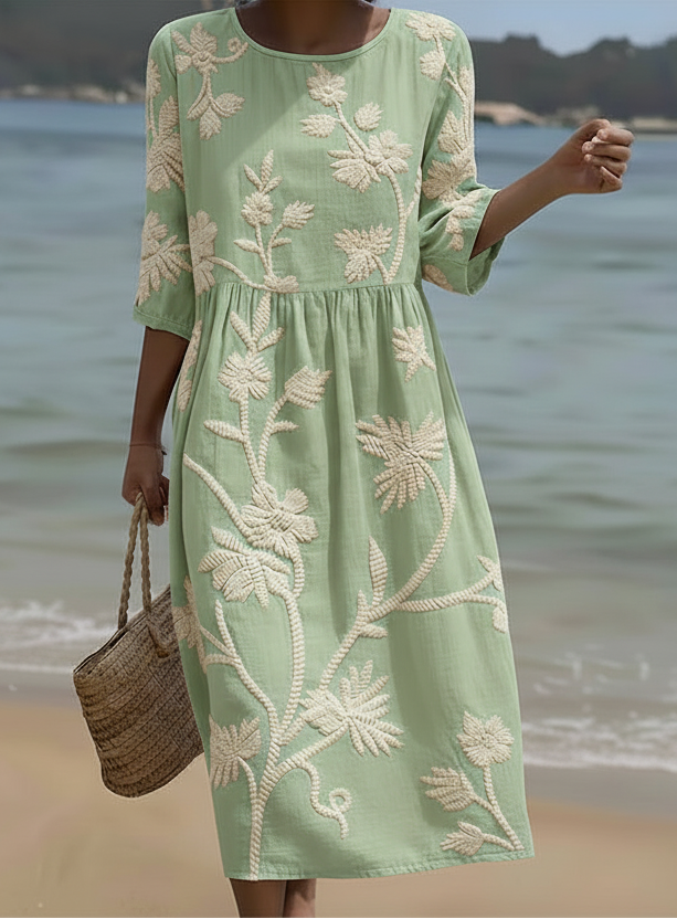 Paige | Elegant Floral Midi Dress