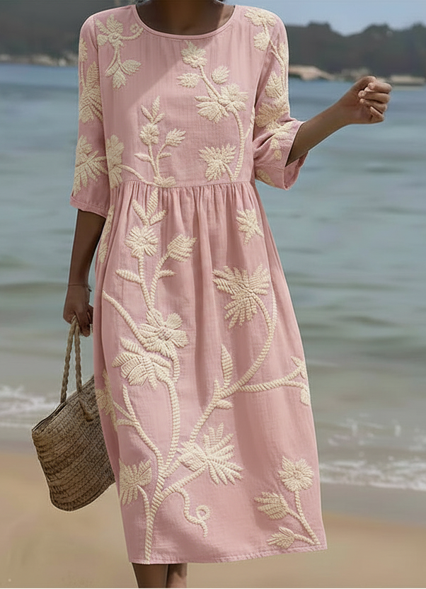 Brianna | Elegant Floral Midi Dress