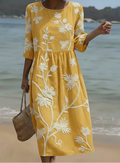 Lauren | Elegant Floral Midi Dress