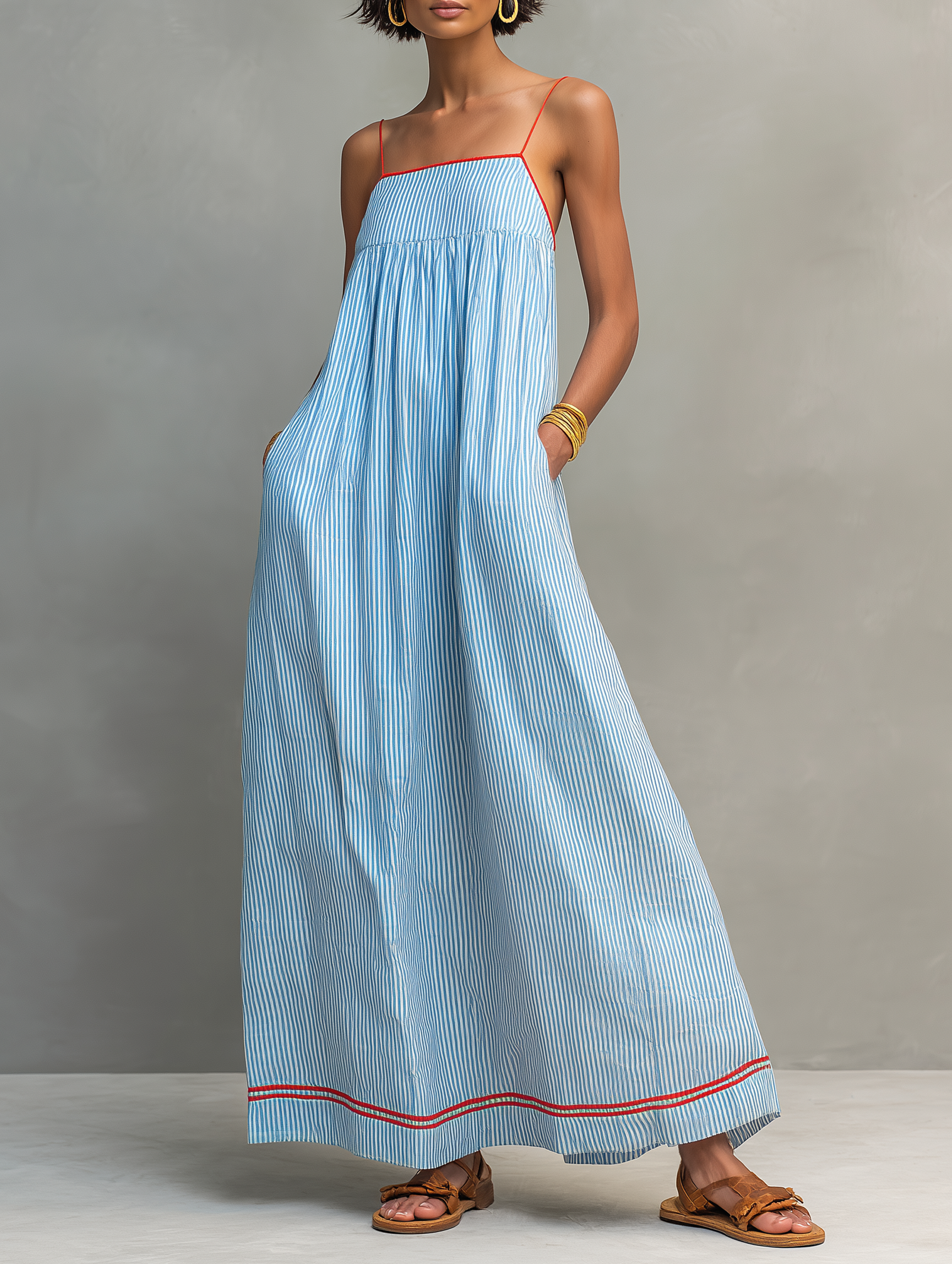 June | Striped Maxi Dress
