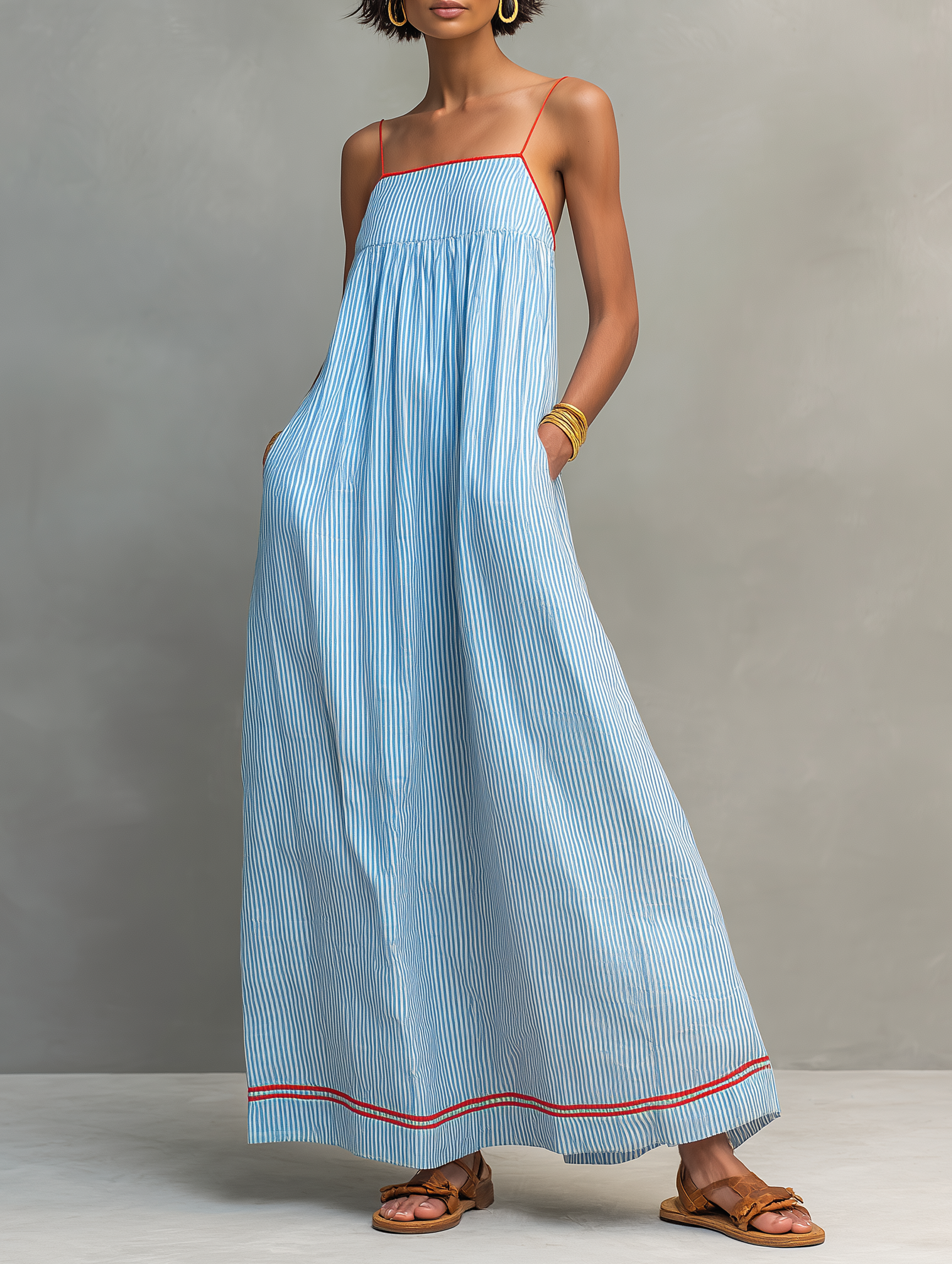 June | Striped Maxi Dress