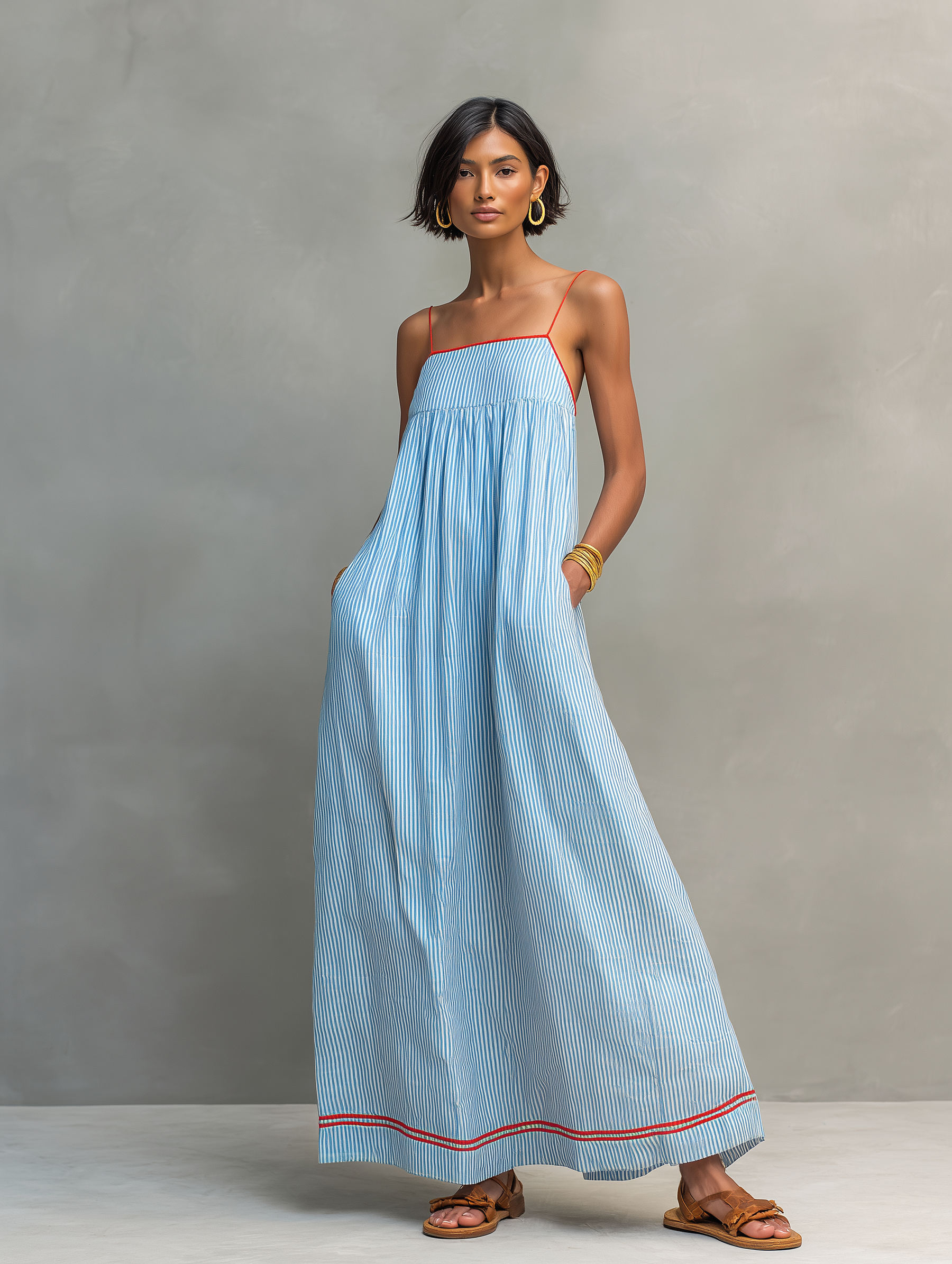 June | Striped Maxi Dress