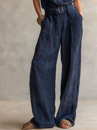 Midnight Navy Sleeveless Utility Jumpsuit with Belt