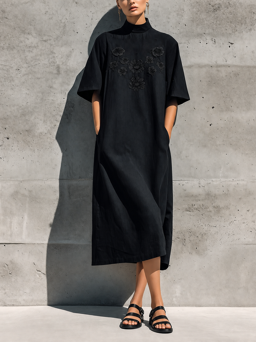 Fiorella | Elegant Embroidered Midi Dress