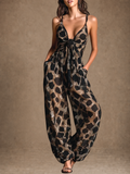 Leonor | Animal Print Halter Jumpsuit