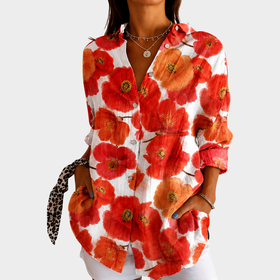 Theresa | Bright Floral Blouse