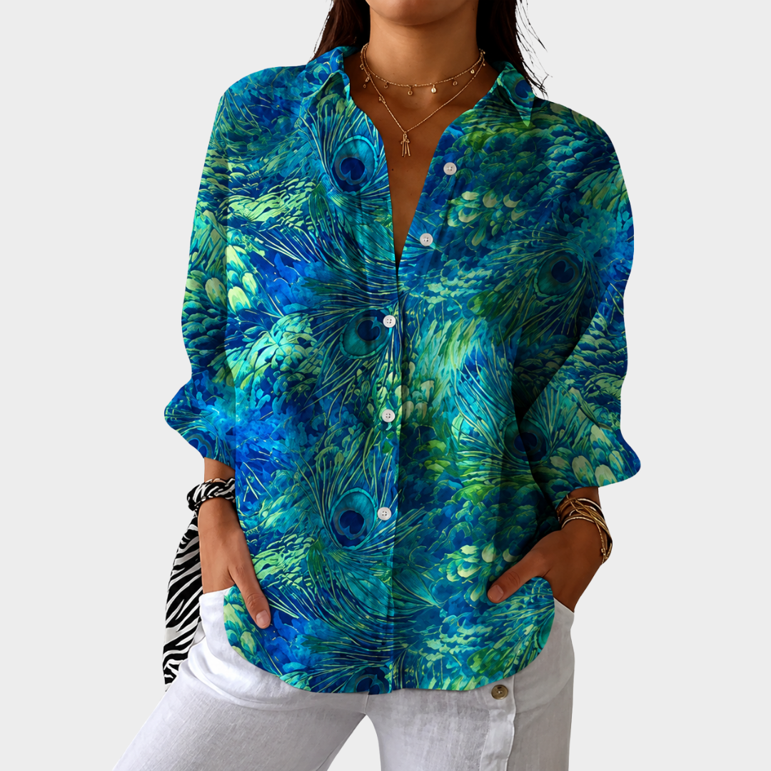 Carol | Artistic Feather Shirt