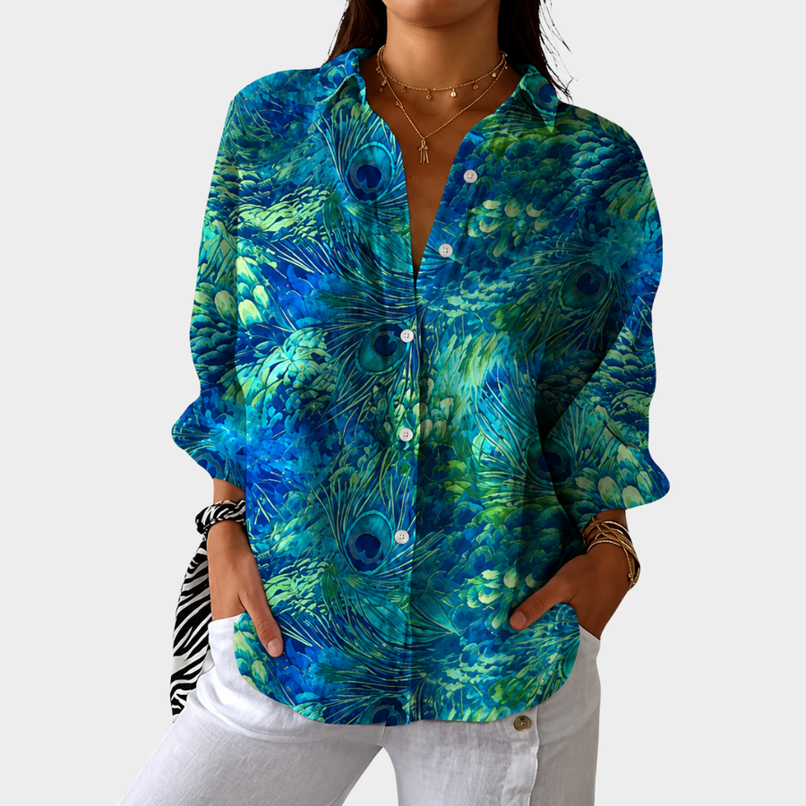 Carol | Artistic Feather Shirt