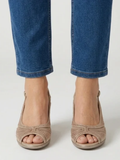 Heather | Elegant Rhinestone Peep Toe Slingback Heels