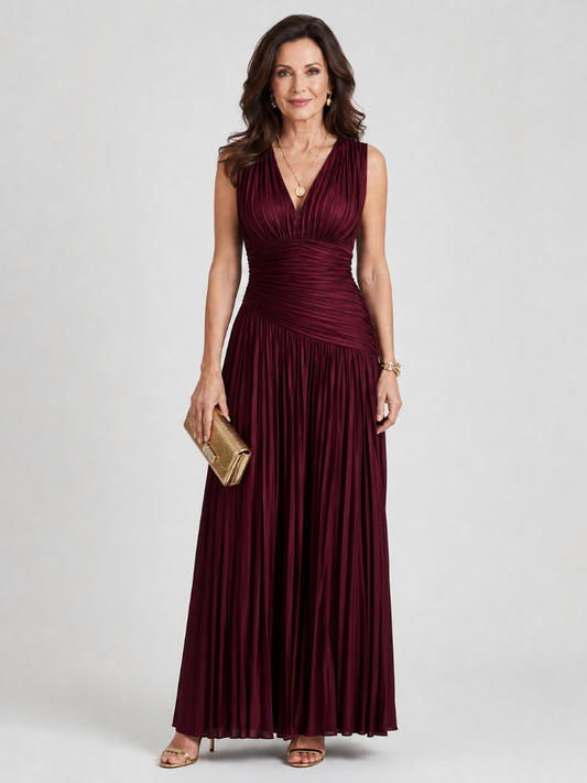 LEMAR | Sleeveless V-Neck Midi Dress