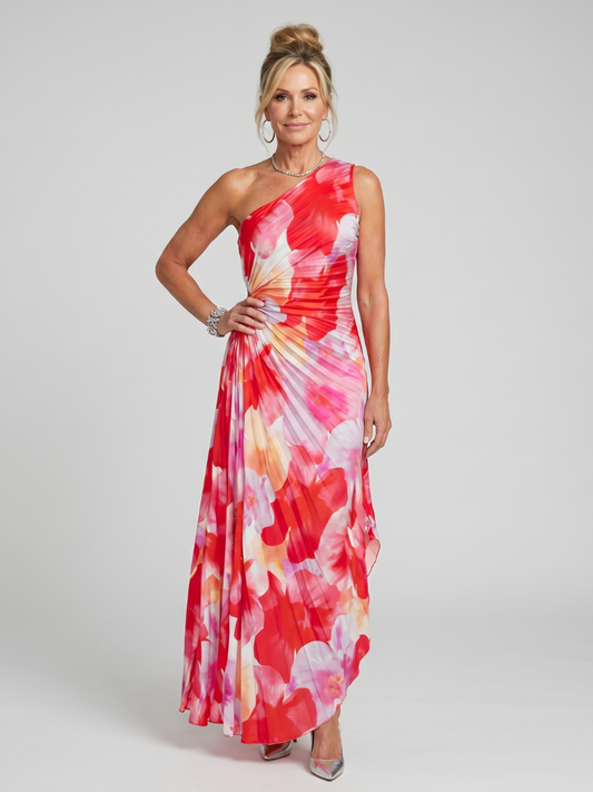 TAYA | One-Shoulder Midi Dress