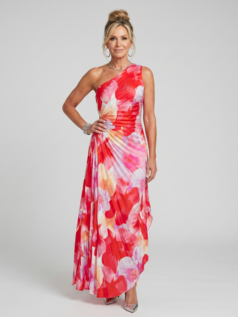 TAYA | One-Shoulder Midi Dress