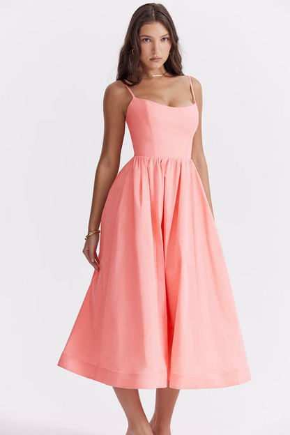 Estelle | Elegant Corset Summer Midi Dress