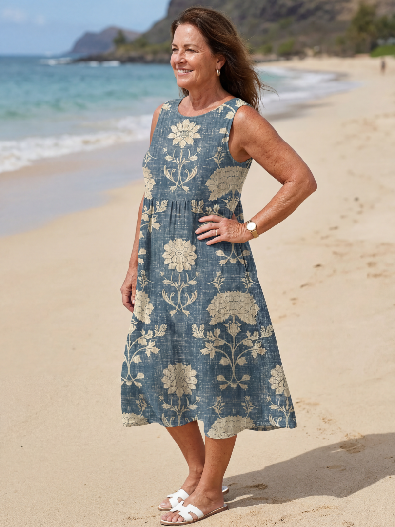 Vashelle | Shoreline Floral Midi Dress