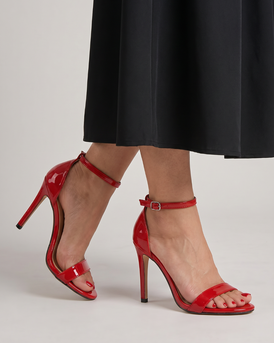 Linnea | Open Toe Ankle Strap Stiletto Sandals