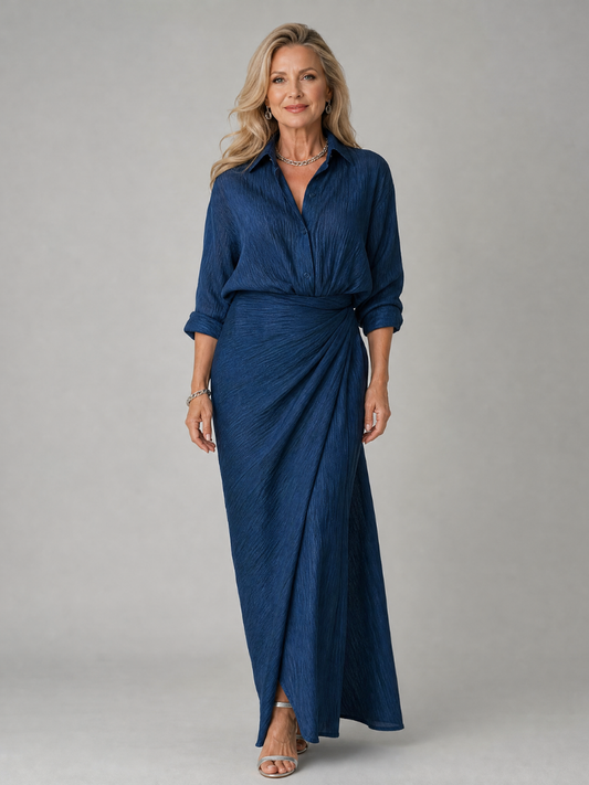 MIRQUE | Long Sleeve Maxi Dress