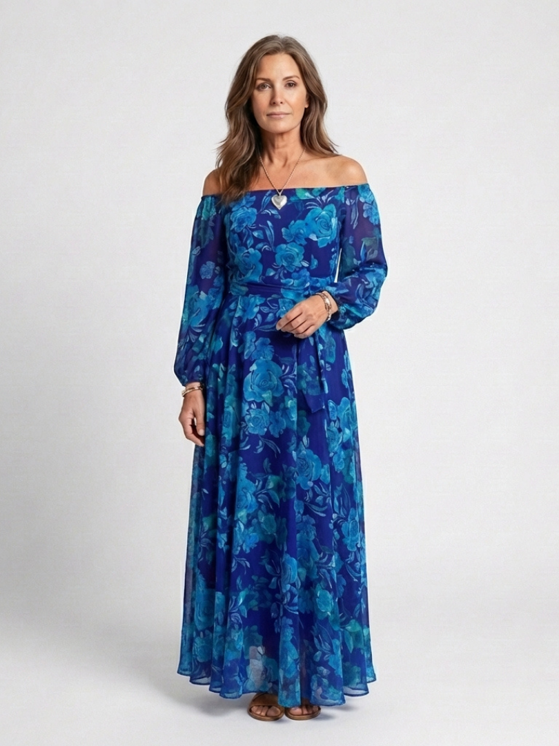 Aspen | Off-Shoulder Floral Maxi Dress - women's dress