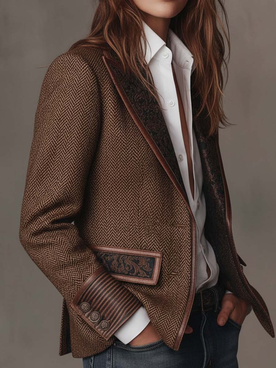 Sabine | Printed Panel Blazer