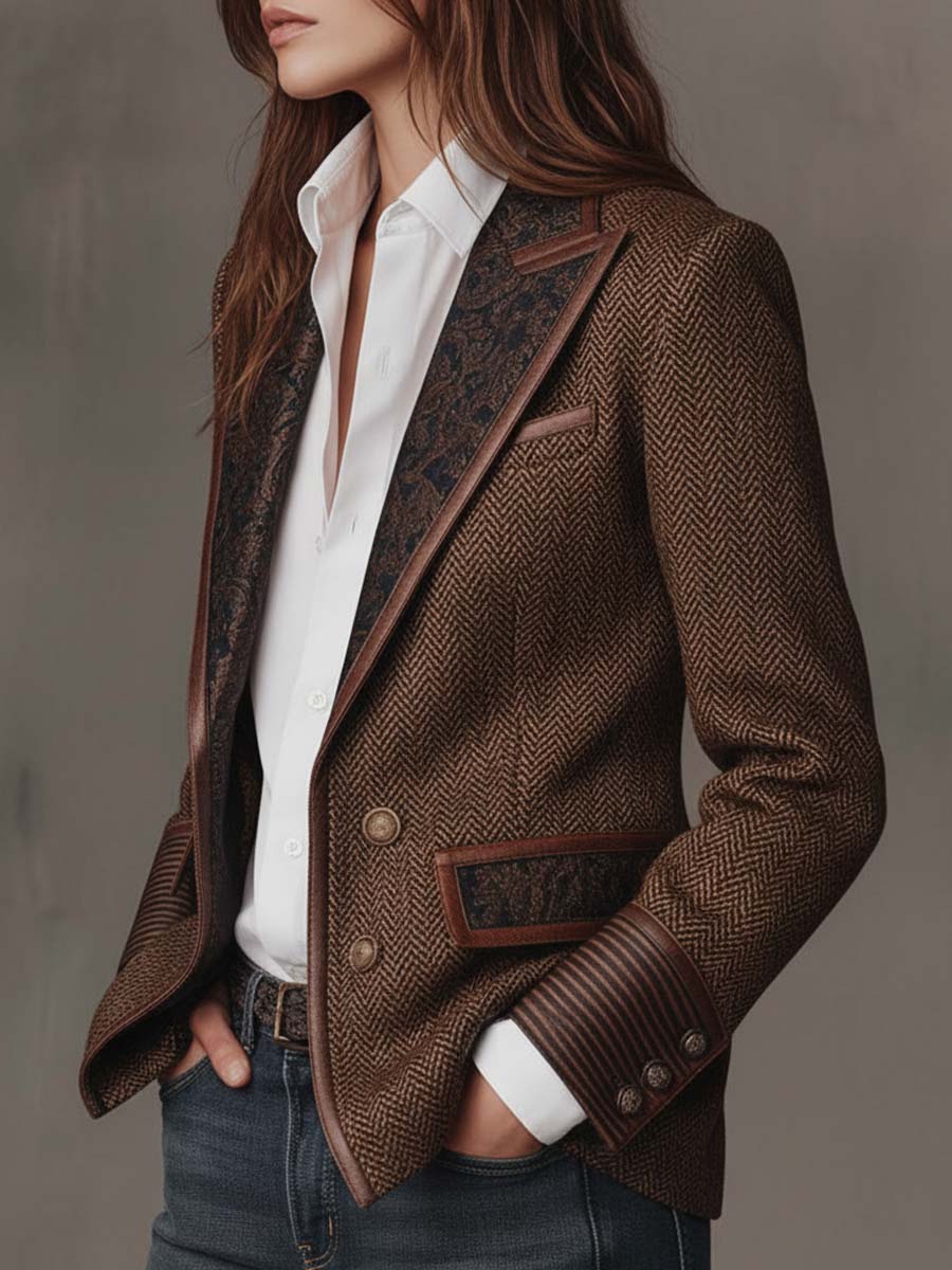 Sabine | Printed Panel Blazer