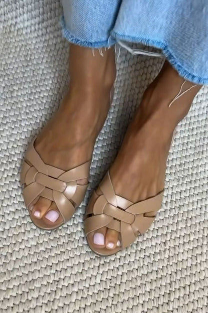 Open-Toe Flat Sandals