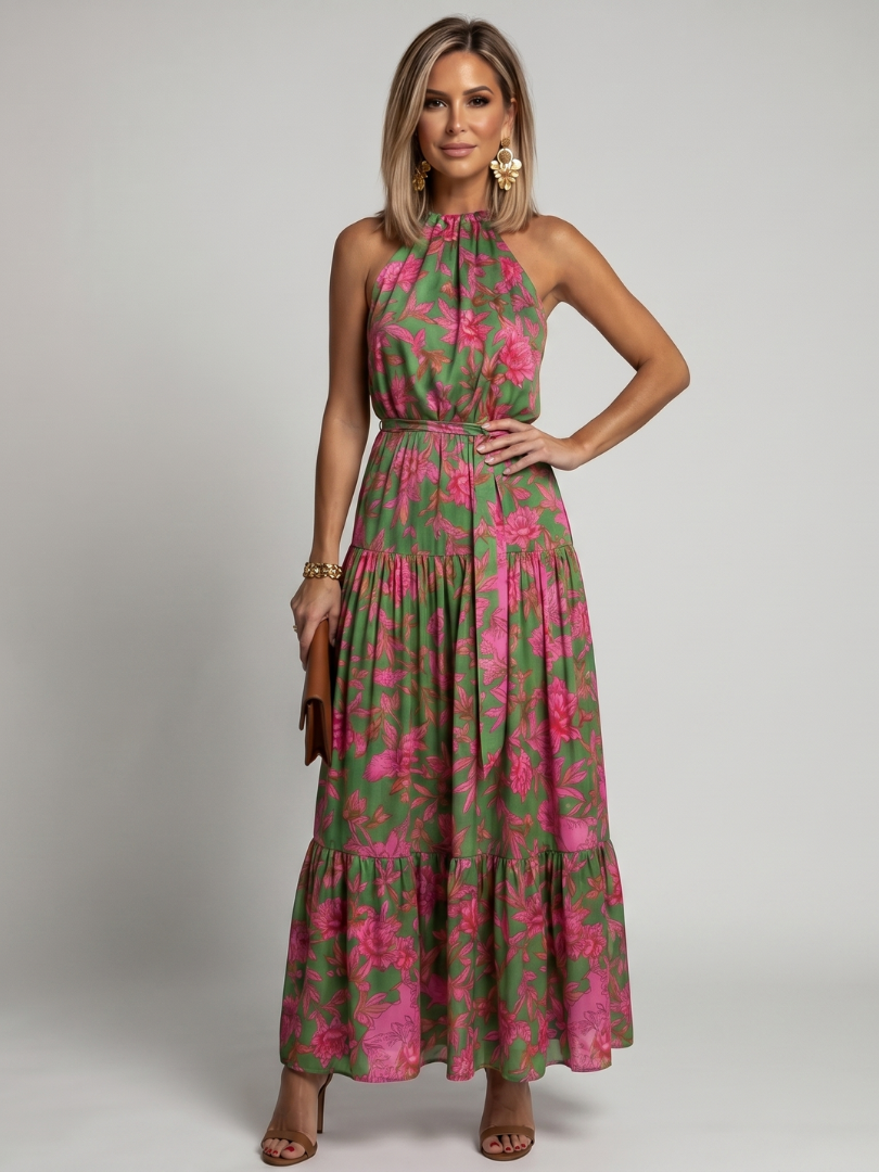 ROWEN | Draped Halter Dress