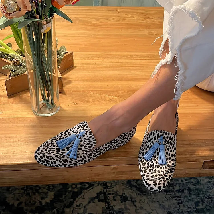 Maristella | Polka-Dot Tassel Loafers
