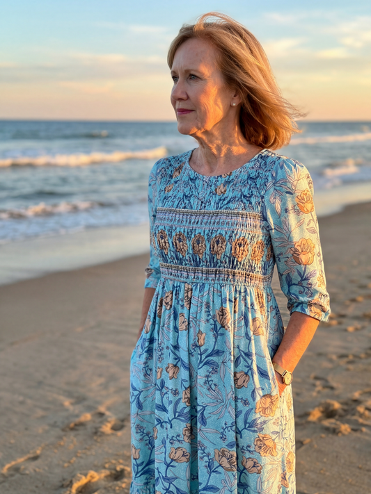 Sandelle | Floral Gather Midi Dress
