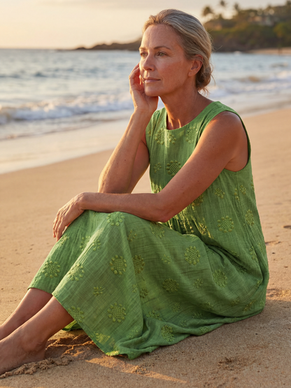 Nalani | Garden Texture Midi Dress