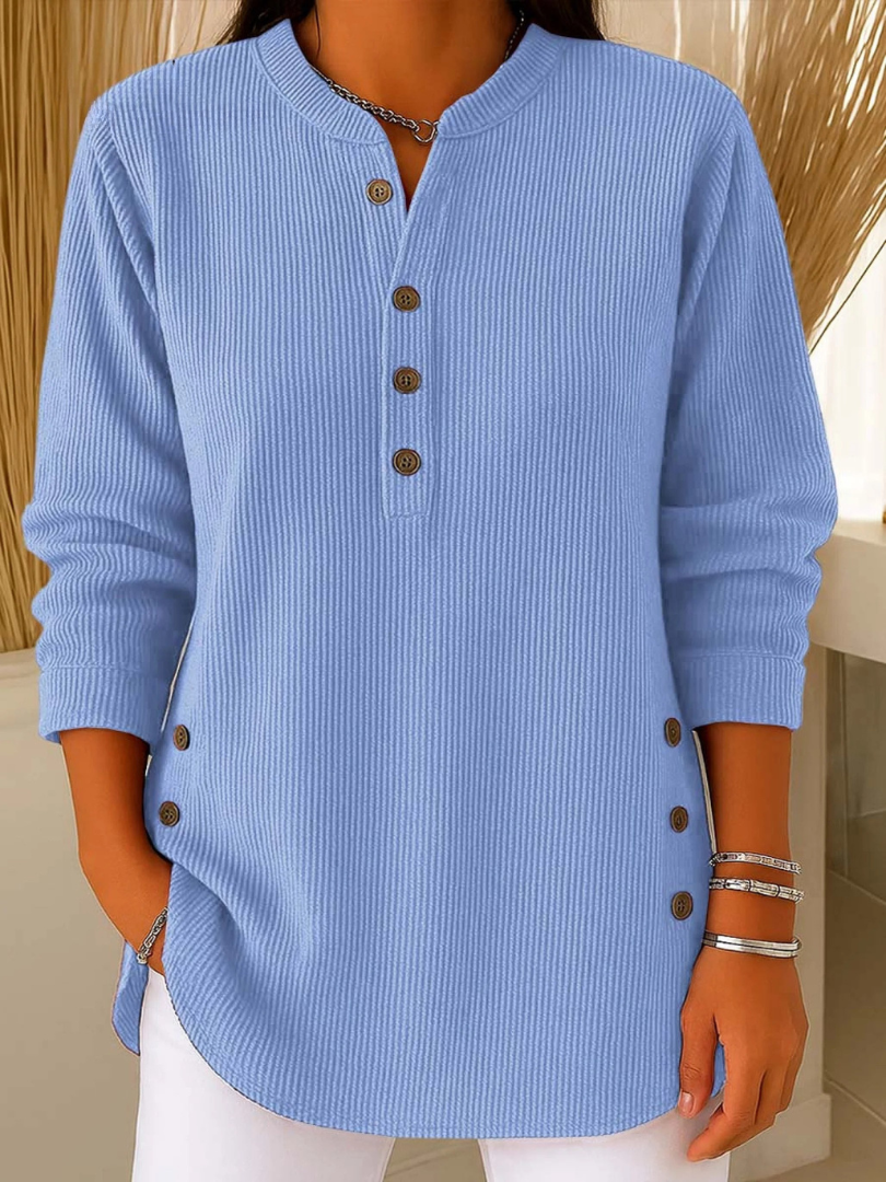 Neva | Button Henley Tunic Dress
