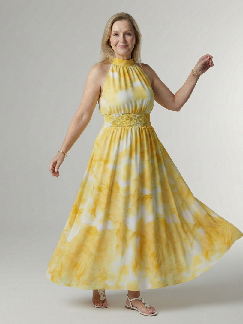 SYLIN | Halter Midi Dress