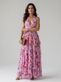 NORI | Floral Halter Maxi Dress