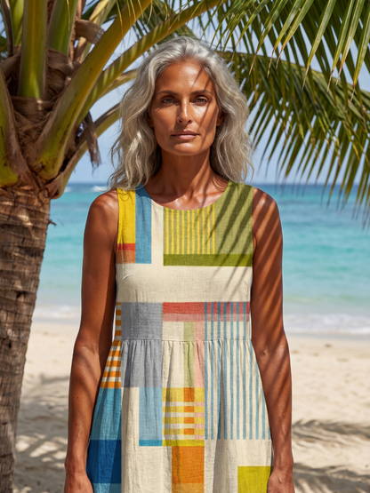 Lexara | Painted Block Midi Dress