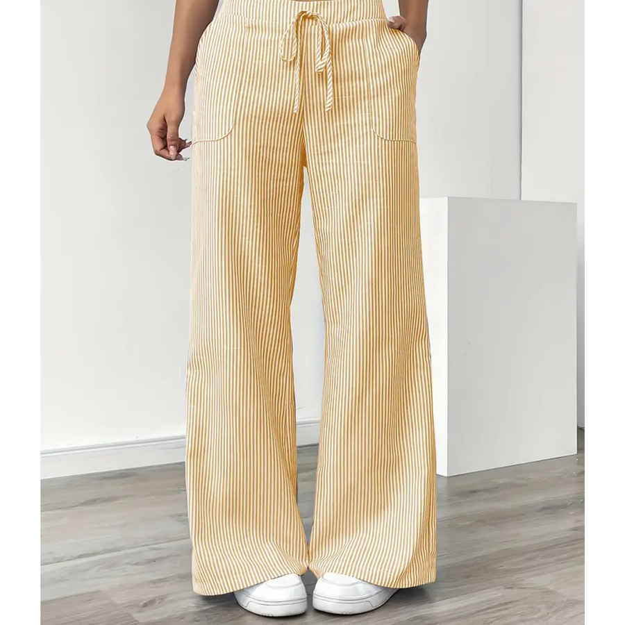 Amber | Striped Pants with Pockets