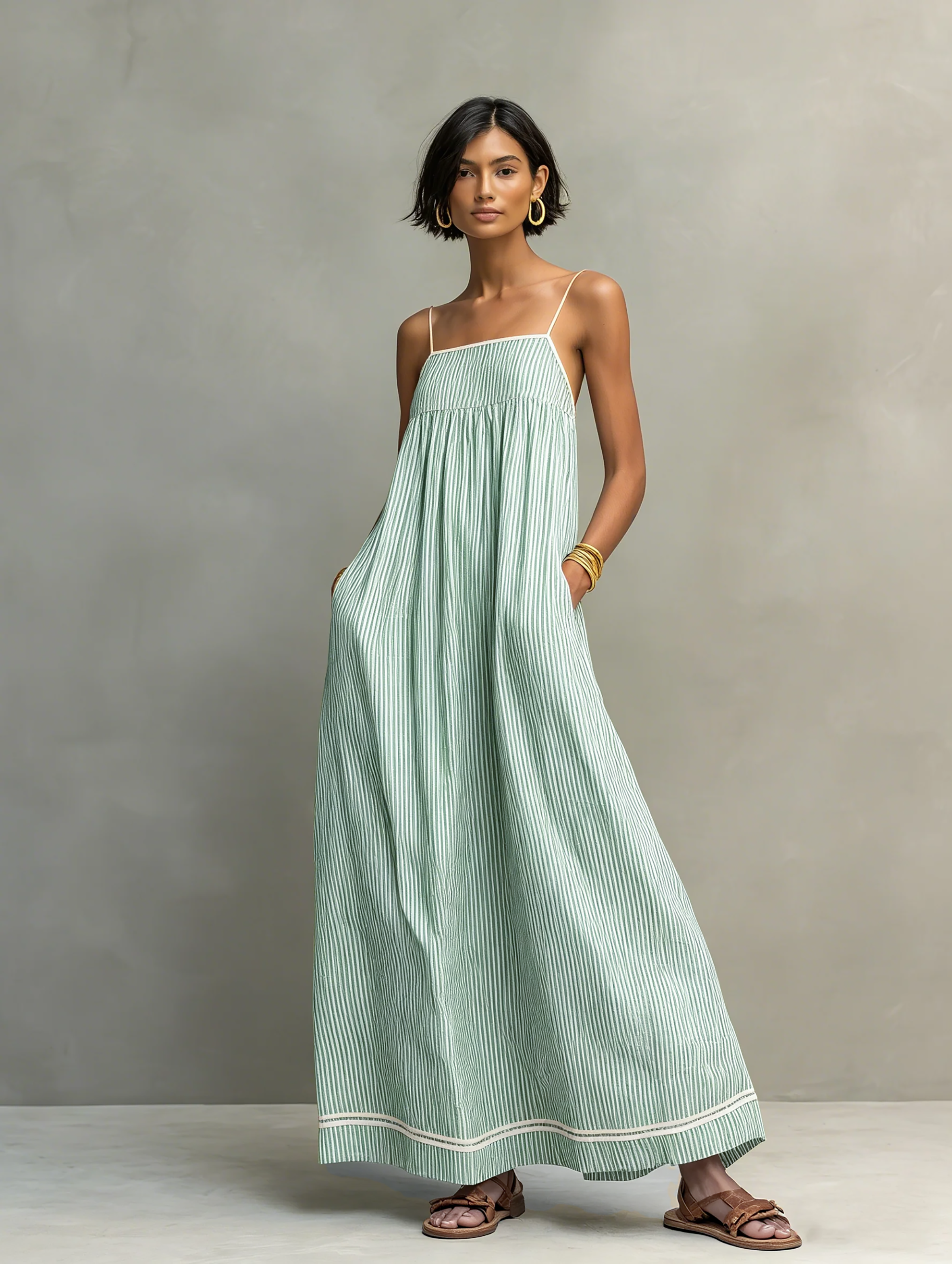 June | Striped Maxi Dress