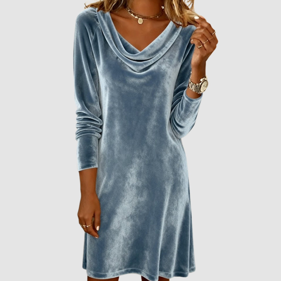 Misty | Long Sleeve Velvet Dress