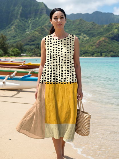 Azora | Garden Dot Midi Dress