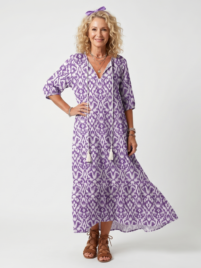 Penelope | Robe Midi à Nouer Imprimée