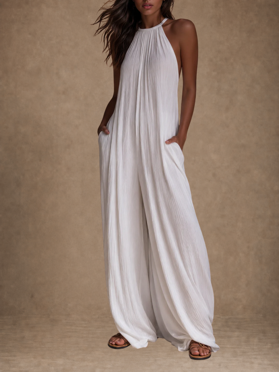 Elegant Sleeveless Palazzo Jumpsuit