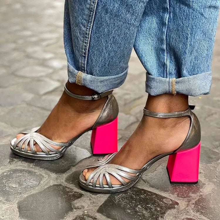 Valentina | Bicolor Comfort Heels