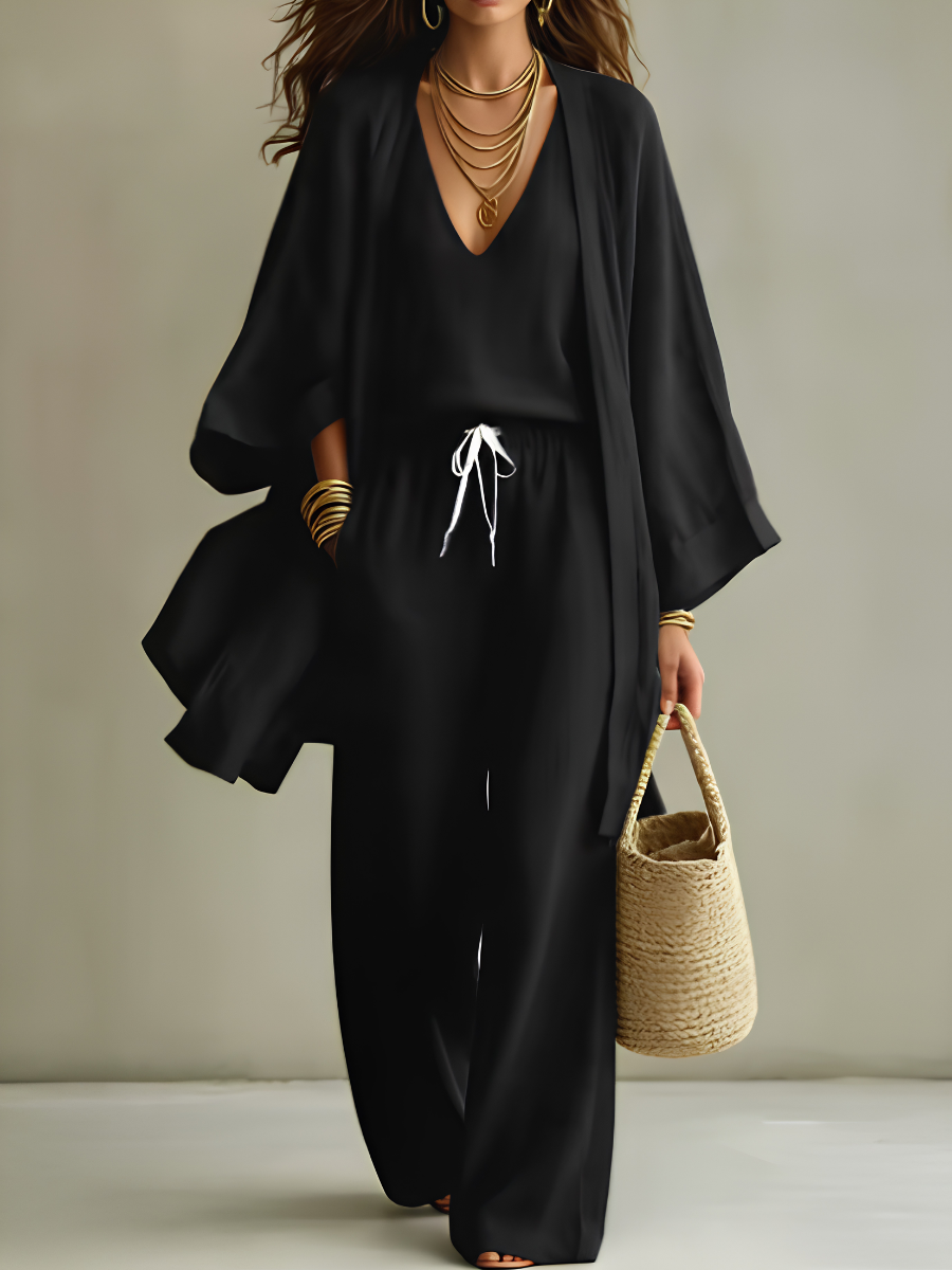 Elena | 3-Piece Linen Look Set