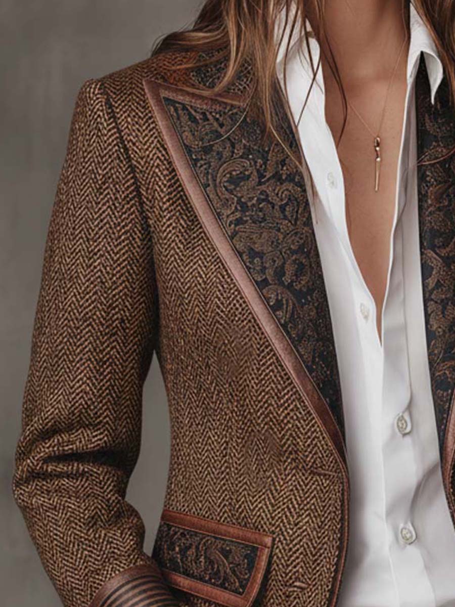 Sabine | Printed Panel Blazer