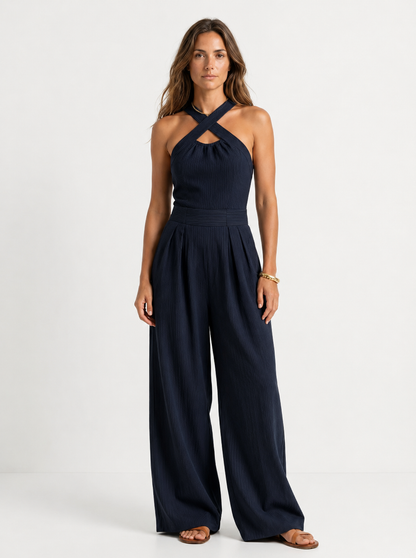Bianca | Elegant Cross-Neck Jumpsuit