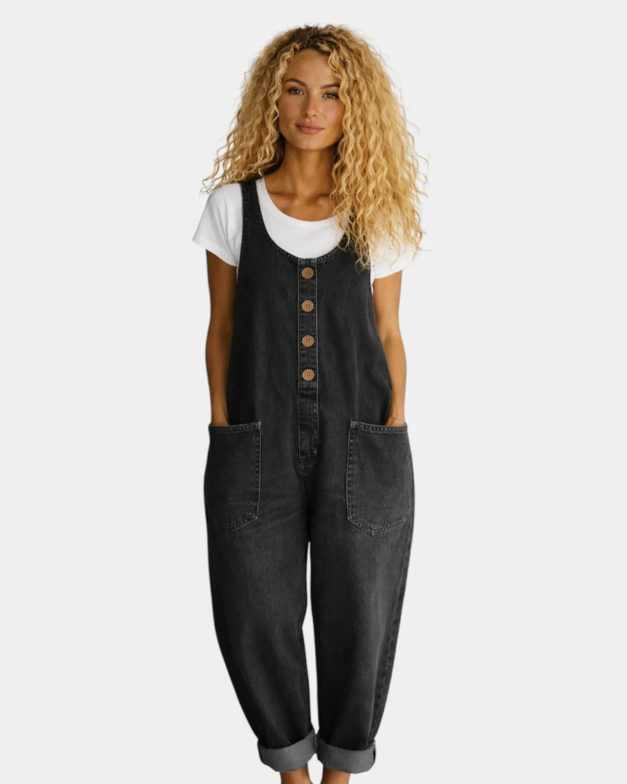 Lorena | Vintage Washed Denim Overalls