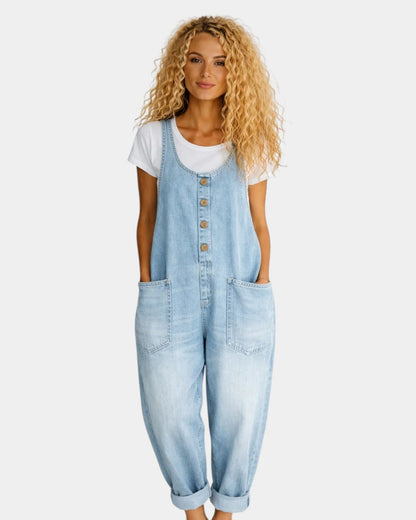 Lorena | Vintage Washed Denim Overalls