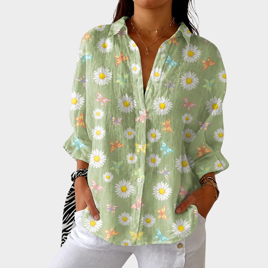 Jeanne | Botanical Daisy Shirt