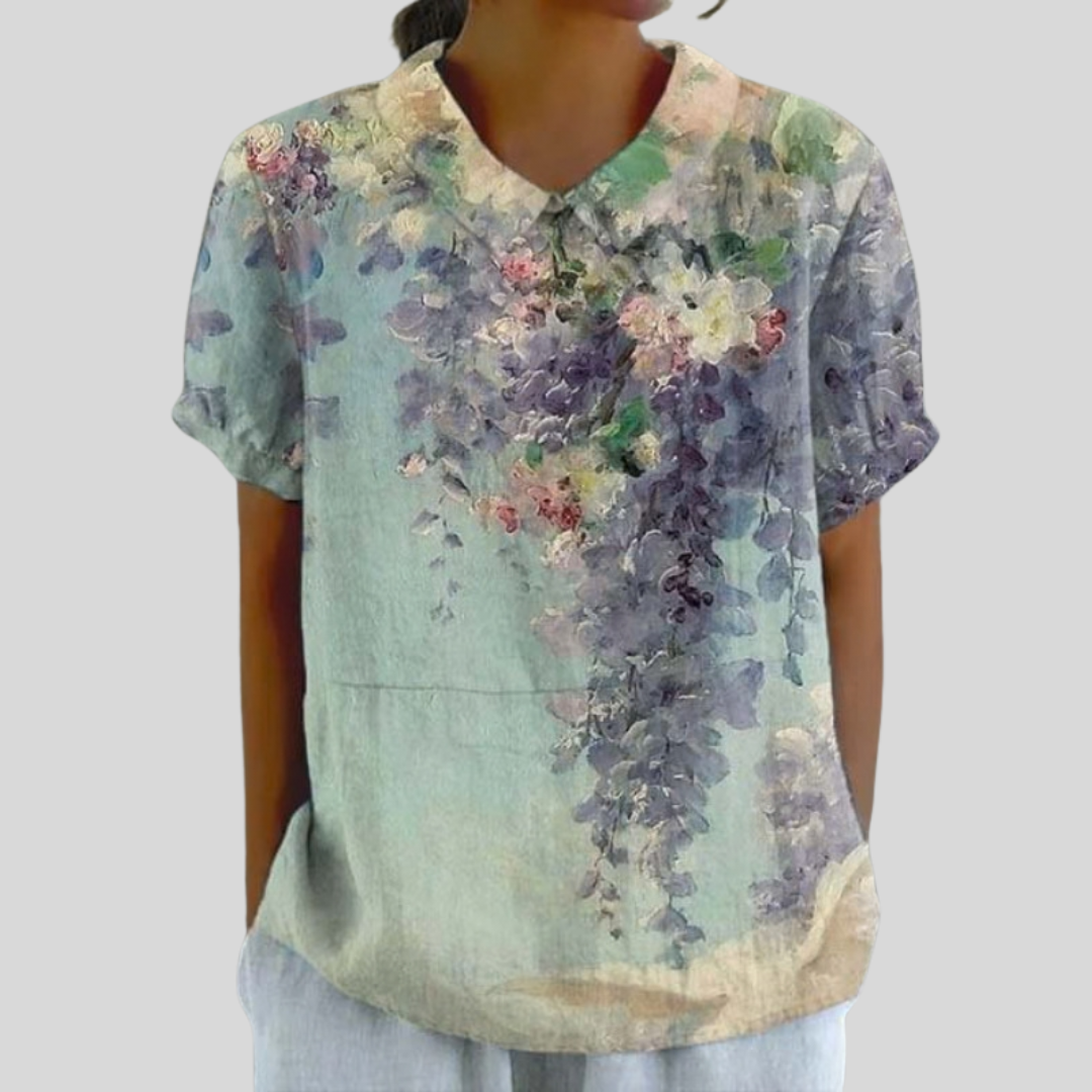 Colette | Floral Artistic Blouse - women's blouse