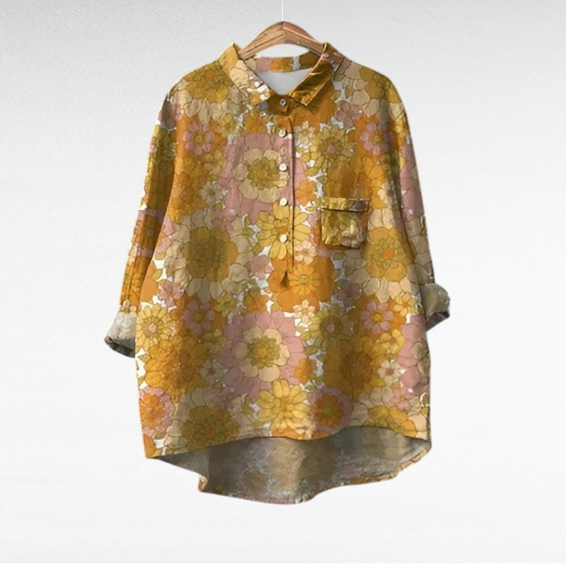 Marjolaine | Floral Rétro Blouse