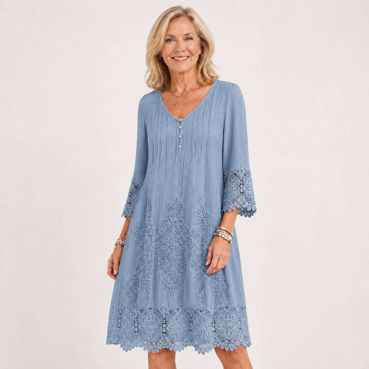 Genevieve | Vintage Lace Midi Dress