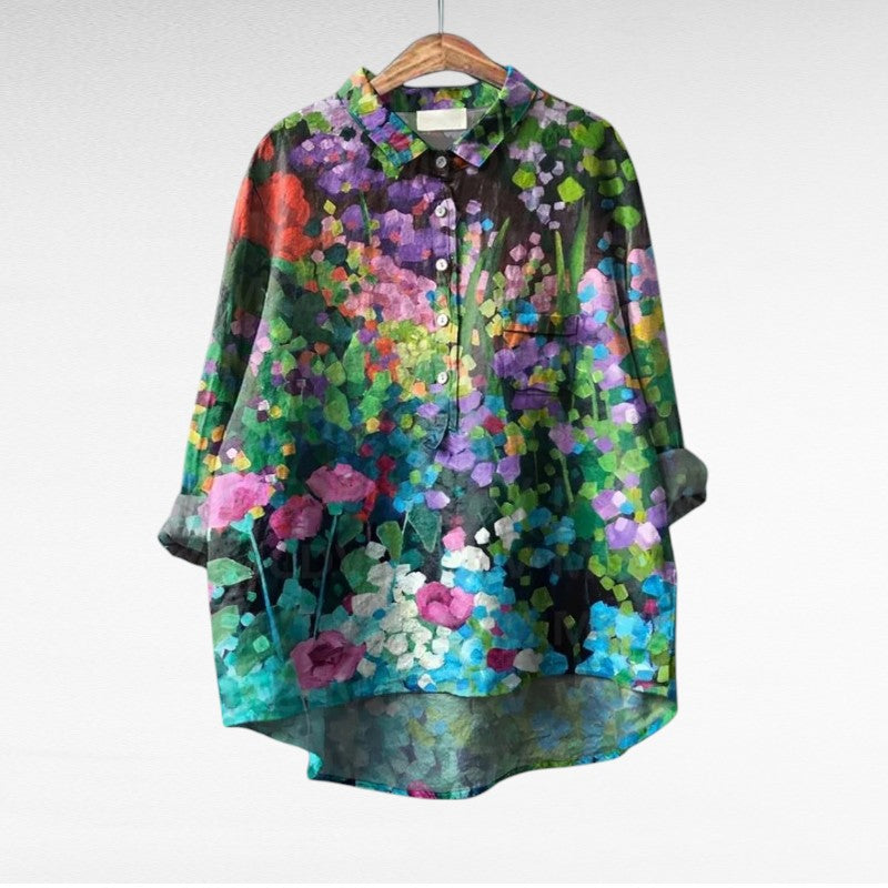 Esmée | Floral Artistic Blouse - women's blouse
